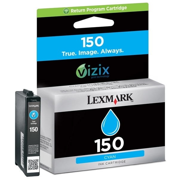 Lexmark 14N1608E (#150) cyan bläckpatron (original) 14N1608E 040458 - 1