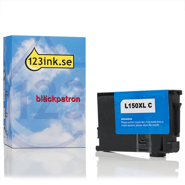 Lexmark 14N1615E (#150XL) cyan bläckpatron hög kapacitet (varumärket 123ink) 14N1615EC 040467 - 1