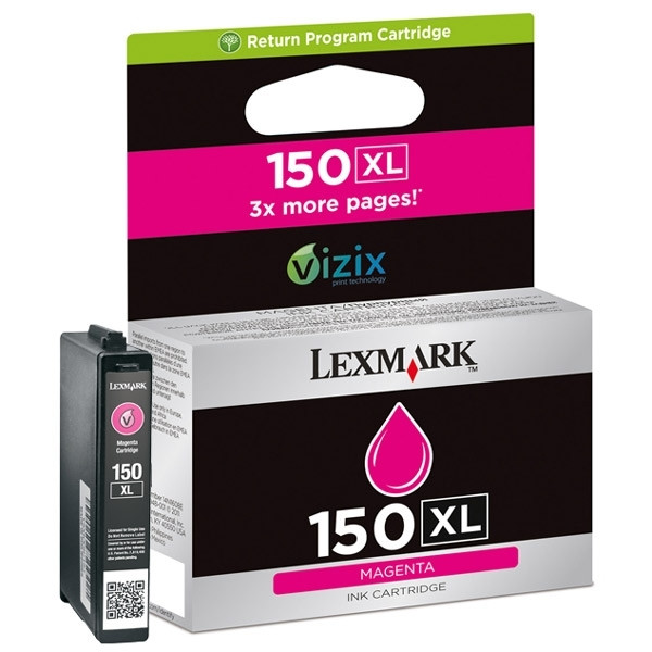 Lexmark 14N1616E (#150XL) magenta bläckpatron hög kapacitet (original) 14N1616E 040468 - 1