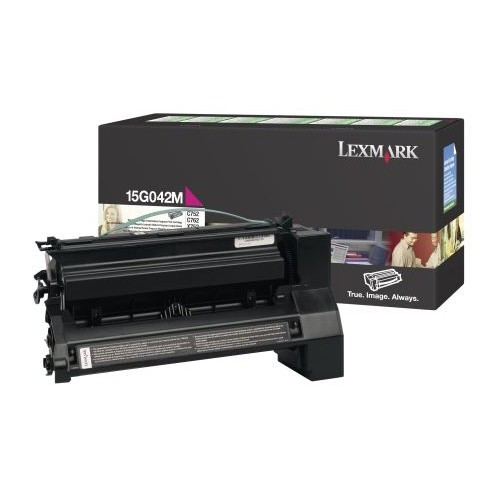 Lexmark 15G042M magenta toner hög kapacitet (original) 15G042M 034545 - 1