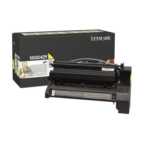 Lexmark 15G042Y gul toner hög kapacitet (original) 15G042Y 034550 - 1