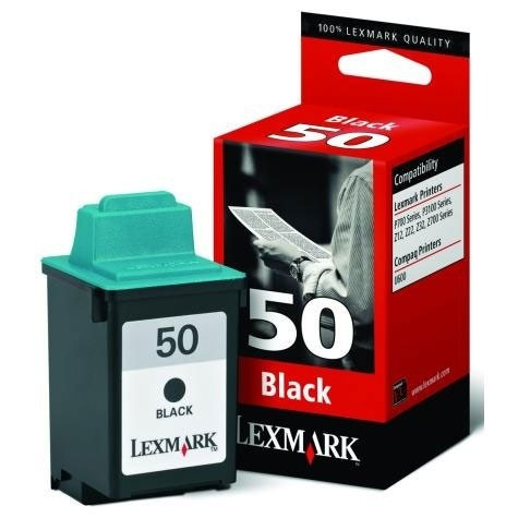 Lexmark 17G0050 (#50) svart bläckpatron hög kapacitet (original) 17G0050E 040060 - 1