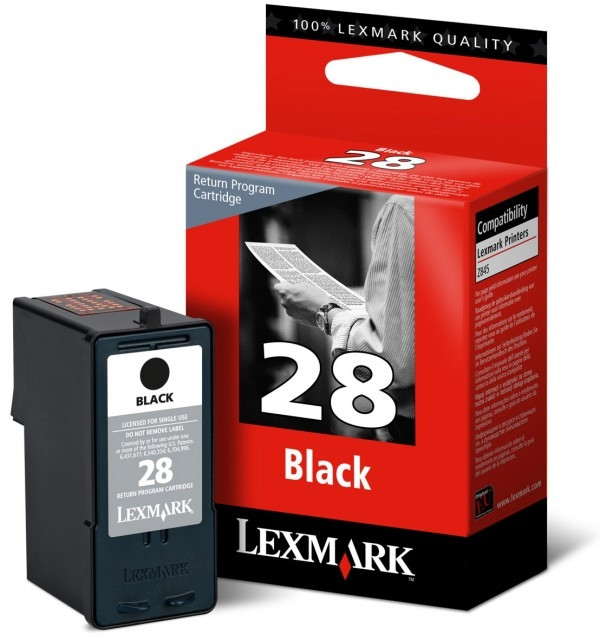 Lexmark 18C1428 (#28) svart bläckpatron (original) 18C1428E 040300 - 1
