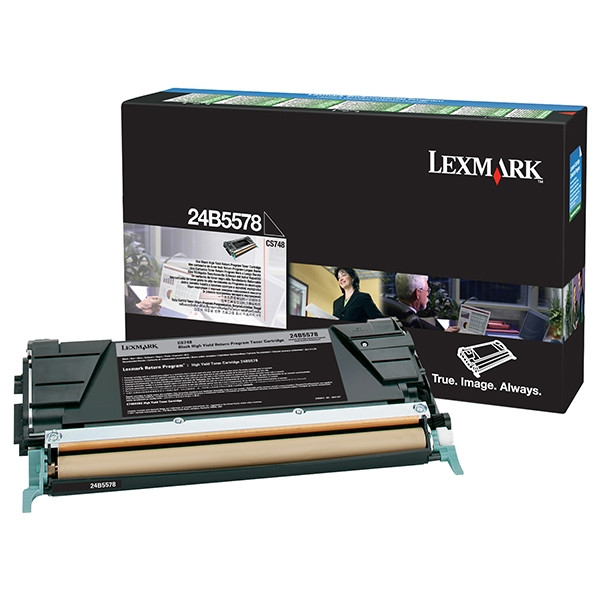 Lexmark 24B5578 svart toner hög kapacitet (original) 24B5578 037586 - 1