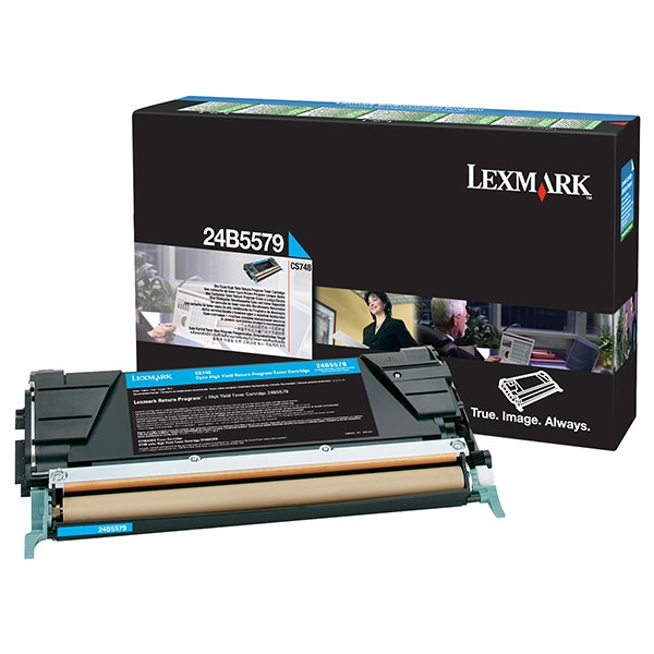 Lexmark 24B5579 cyan toner hög kapacitet (original) 24B5579 037588 - 1