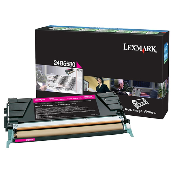 Lexmark 24B5580 magenta toner hög kapacitet (original) 24B5580 037590 - 1