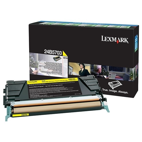 Lexmark 24B5703 gul toner (original) 24B5703 037842 - 1