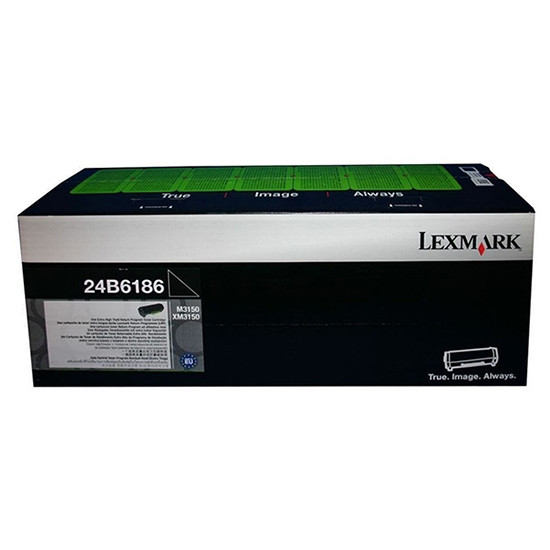 Lexmark 24B6186 svart toner (original) 24B6186 037714 - 1