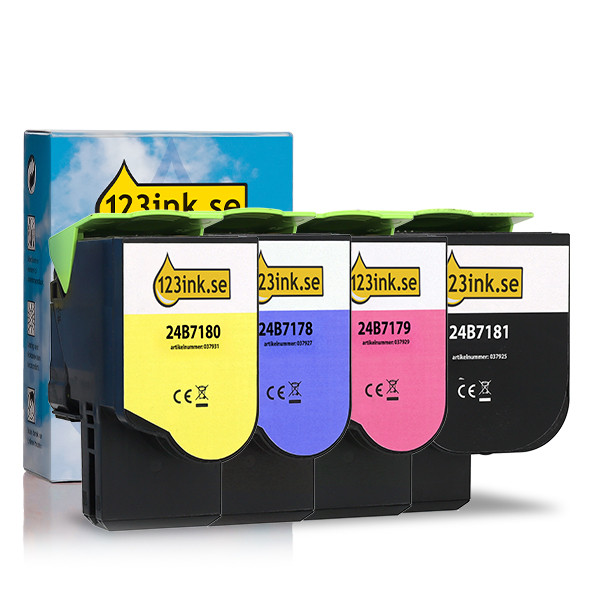 Lexmark 24B7181/78/79/80 toner 4-pack (varumärket 123ink) 119906 - 1