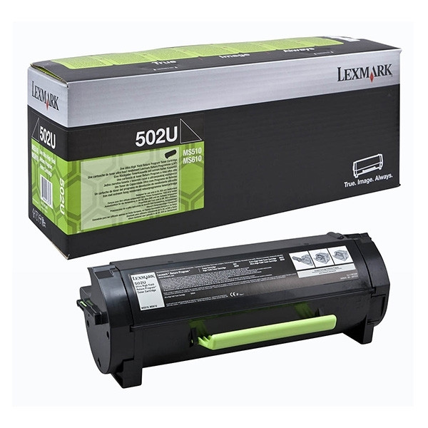 Lexmark 502U (50F2U00) svart toner extremt hög kapacitet (original) 50F2U00 037314 - 1