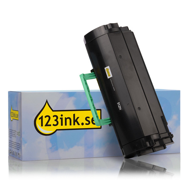 Lexmark 512H (51F2H00) svart toner hög kapacitet (varumärket 123ink) 51F2H00C 037549 - 1