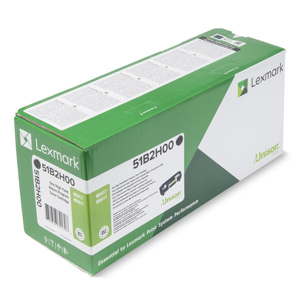 Lexmark 51B2H00 svart toner hög kapacitet (original) 51B2H00 037730 - 1