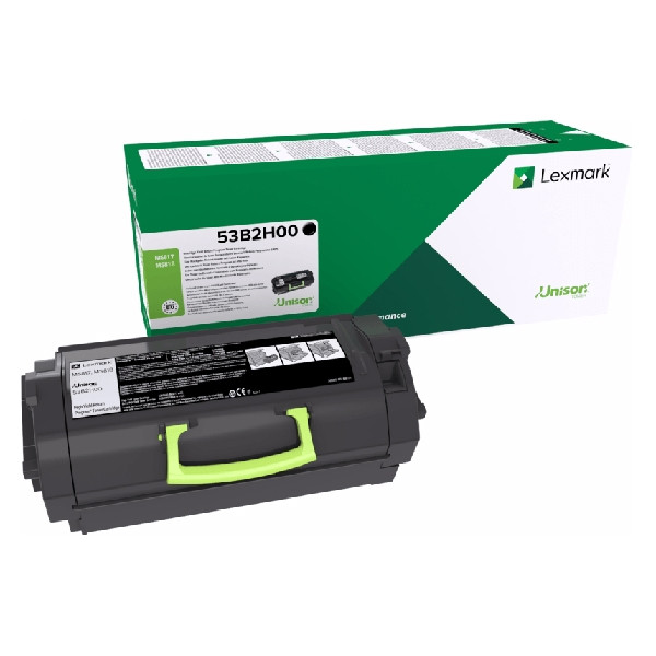 Lexmark 53B2H00 svart toner hög kapacitet (original) 53B2H00 037736 - 1