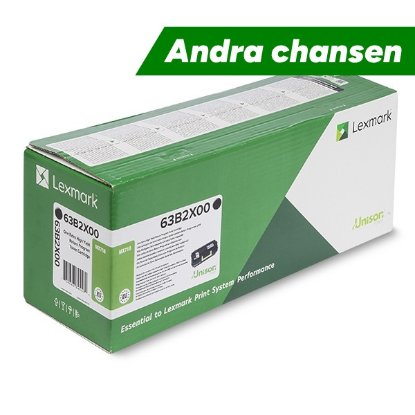 Lexmark 63B2X00 svart toner extra hög kapacitet (original)⭐ 500543 - 1