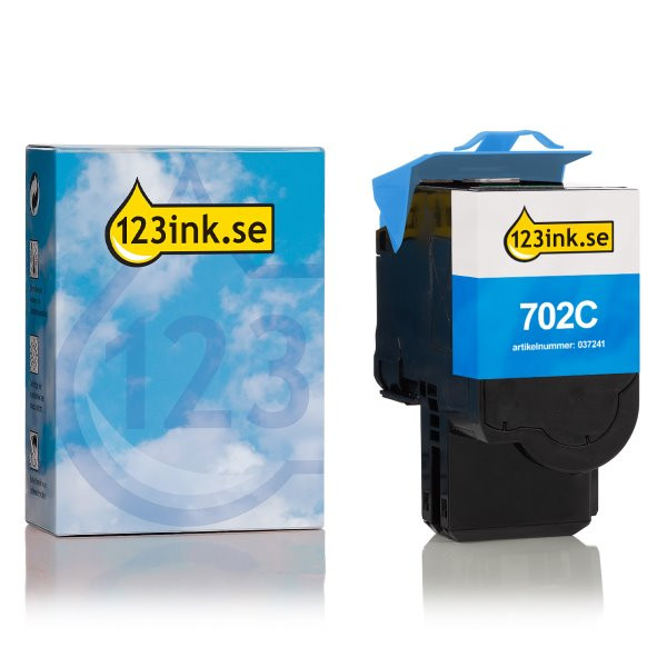 Lexmark 702C (70C20C0) cyan toner (varumärket 123ink) 70C20C0C 037241 - 1