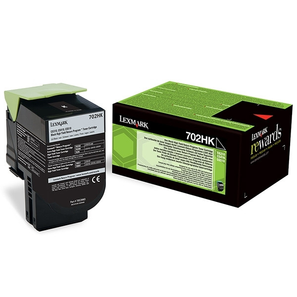 Lexmark 702HK (70C2HK0) svart toner hög kapacitet (original) 70C2HK0 037246 - 1