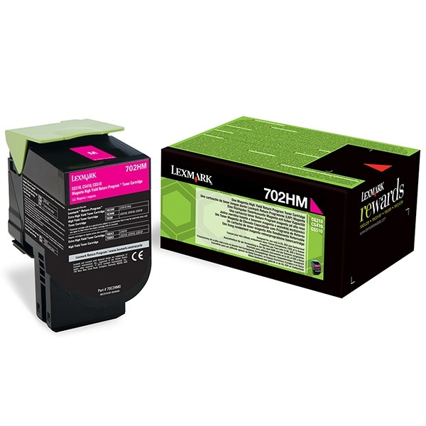 Lexmark 702HM (70C2HM0) magenta toner hög kapacitet (original) 70C2HM0 037250 - 1