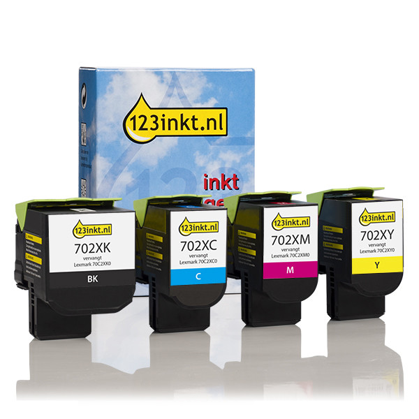 Lexmark 70C2XK0/C0/M0/Y0 toner 4-pack (varumärket 123ink) 130289 - 1