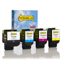 Lexmark 70C2XK0/C0/M0/Y0 toner 4-pack (varumärket 123ink) 130289