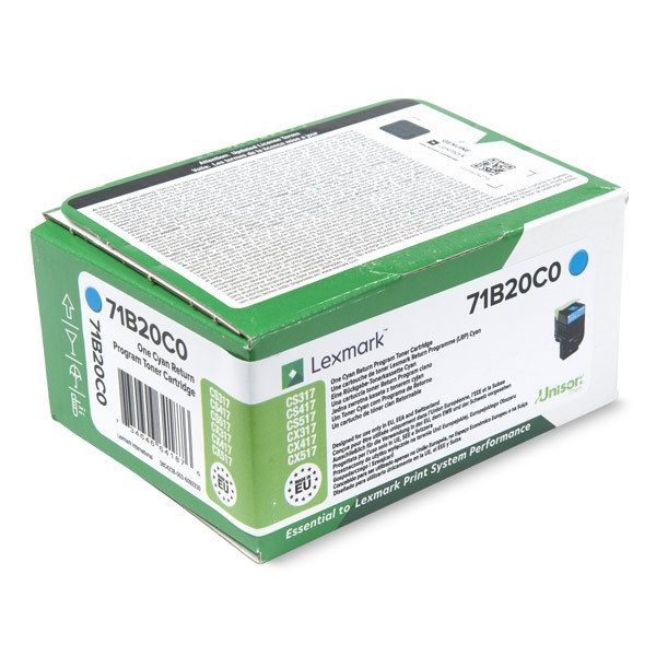 Lexmark 71B20C0 cyan toner (original) 71B20C0 037742 - 1