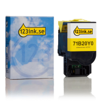 Lexmark 71B20Y0 gul toner (varumärket 123ink)