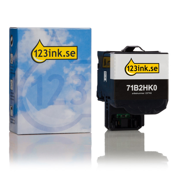 Lexmark 71B2HK0 svart toner hög kapacitet (varumärket 123ink) 71B2HK0C 037749 - 1