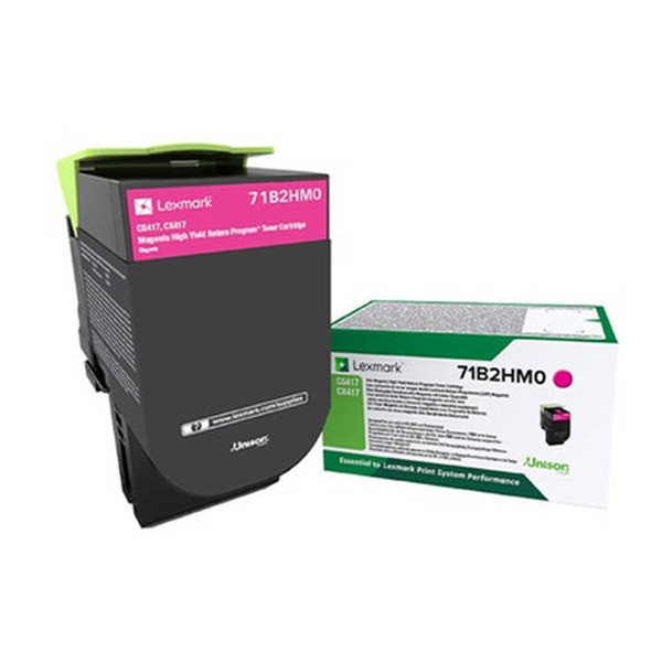 Lexmark 71B2HM0 magenta toner hög kapacitet (original) 71B2HM0 037752 - 1