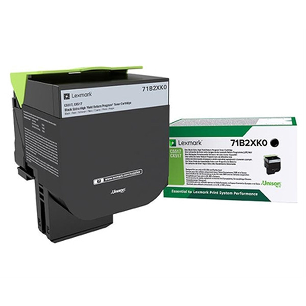 Lexmark 71B2XK0 svart toner extra hög kapacitet (original) 71B2XK0 037756 - 1