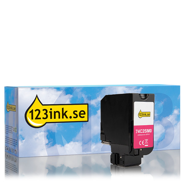 Lexmark 74C20M0 magenta toner (varumärket 123ink) 037609 - 1
