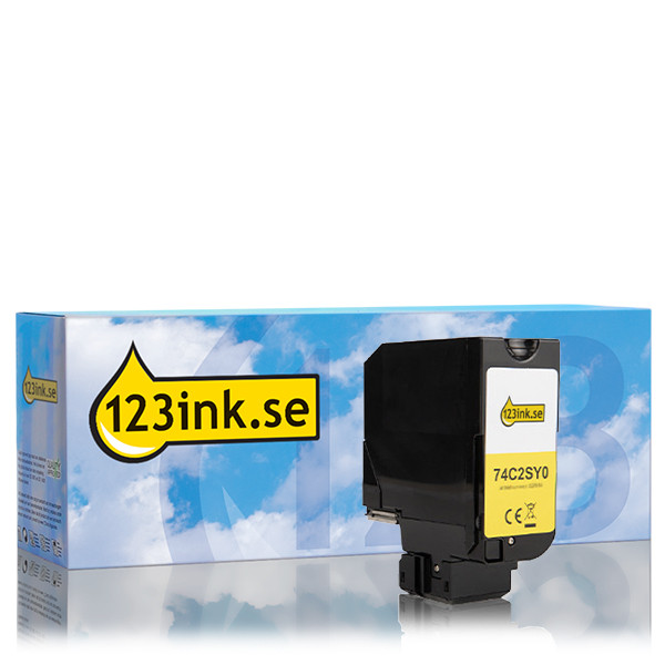 Lexmark 74C20Y0 gul toner (varumärket 123ink) 037611 - 1