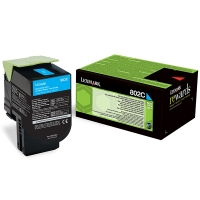 Lexmark 802C (80C20C0) cyan toner lågkapacitet (original) 80C20C0 037278