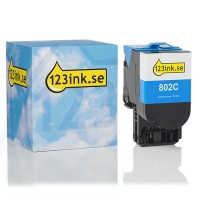 Lexmark 802C (80C20C0) cyan toner lågkapacitet (varumärket 123ink) 80C20C0C 037279