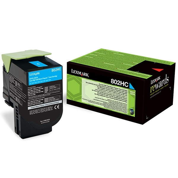 Lexmark 802HC (80C2HC0) cyan toner hög kapacitet (original) 80C2HC0 037294 - 1