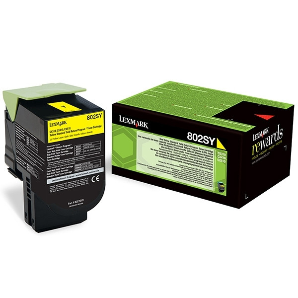 Lexmark 802SY (80C2SY0) gul toner (original) 80C2SY0 037290 - 1