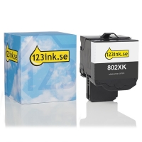 Lexmark 802XK (80C2XK0) svart toner extra hög kapacitet (varumärket 123ink) 80C2XK0C 037301