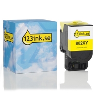Lexmark 802XY (80C2XY0) gul toner (varumärket 123ink)