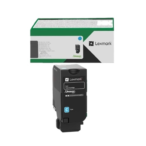 Lexmark 81C2XC0 cyan toner extra hög kapacitet (original) 81C2XC0 038122 - 1