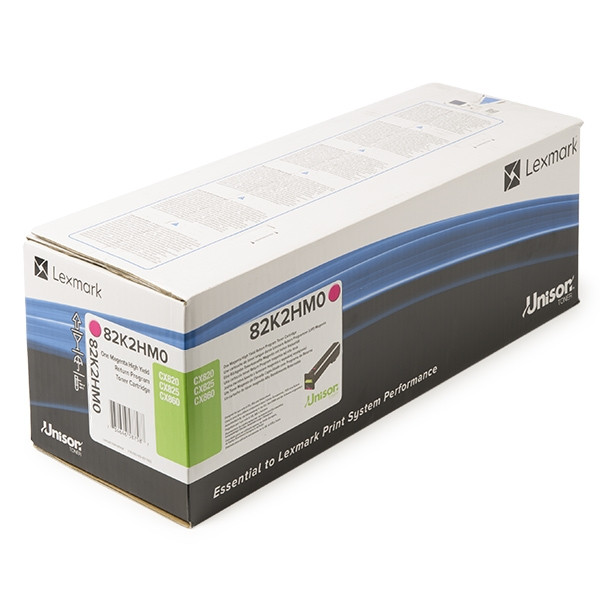 Lexmark 82K2HM0 magenta toner hög kapacitet (original) 82K2HM0 037648 - 1