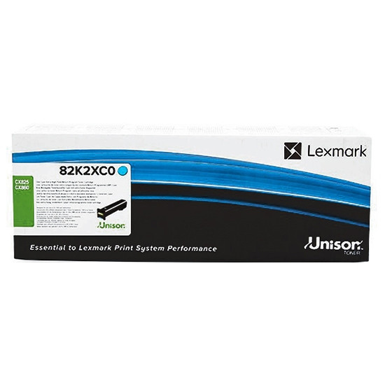 Lexmark 82K2XC0 cyan toner extra hög kapacitet (original) 82K2XC0 037652 - 1