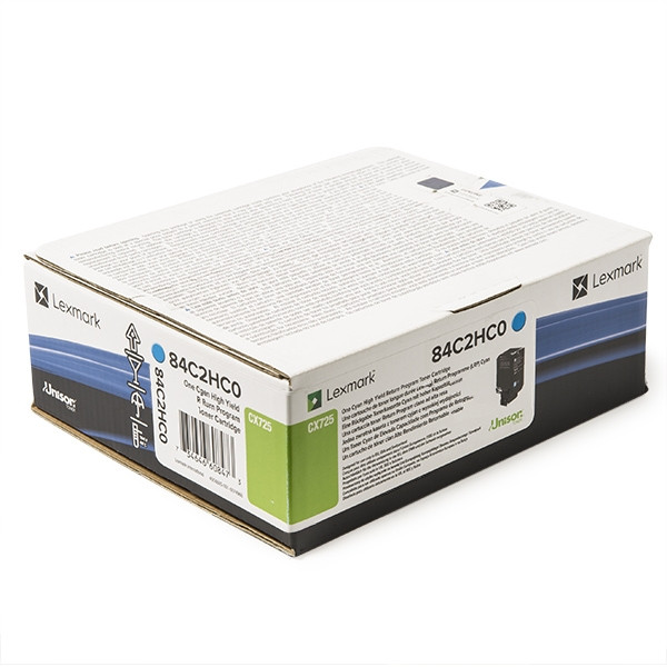 Lexmark 84C2HC0 cyan toner extra hög kapacitet (original) 84C2HC0 037624 - 1