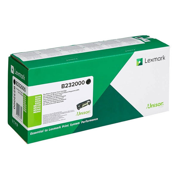 Lexmark B232000 svart toner (original) B232000 037910 - 1