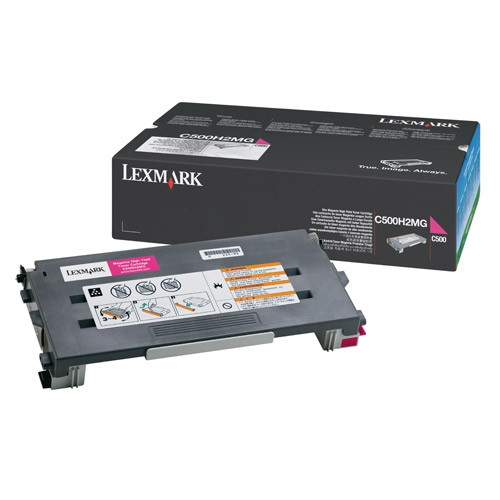 Lexmark C500H2MG magenta toner hög kapacitet (original) C500H2MG 034805 - 1