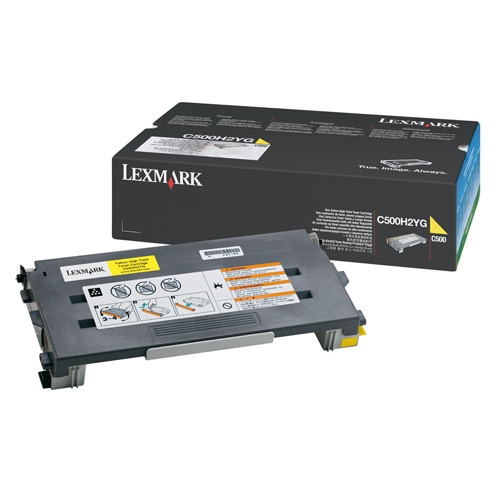 Lexmark C500H2YG gul toner hög kapacitet (original) C500H2YG 034810 - 1