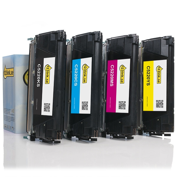 Lexmark C5220KS/CS/MS/YS toner 4-pack (varumärket 123ink)  130275 - 1