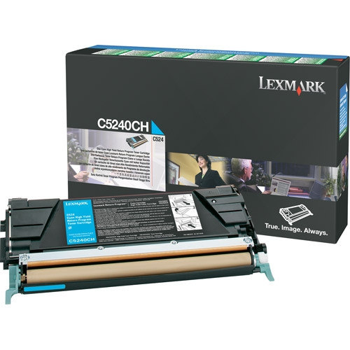 Lexmark C5240CH cyan toner hög kapacitet (original) C5240CH 034690 - 1