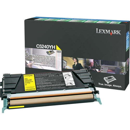 Lexmark C5240YH gul toner hög kapacitet (original) C5240YH 034700 - 1