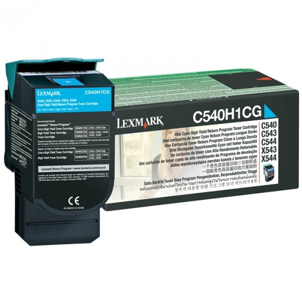 Lexmark C540H1CG cyan toner hög kapacitet (original) C540H1CG 037018 - 1