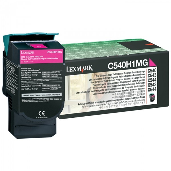 Lexmark C540H1MG magenta toner hög kapacitet (original) C540H1MG 037020 - 1