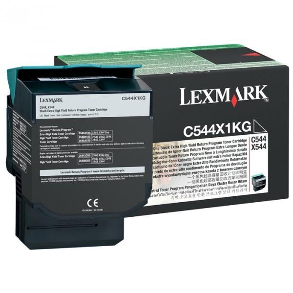 Lexmark C544X1KG svart toner extra hög kapacitet (original) C544X1KG 037008 - 1