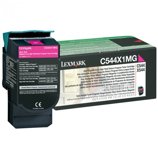 Lexmark C544X1MG magenta toner extra hög kapacitet (original) C544X1MG 037012 - 1